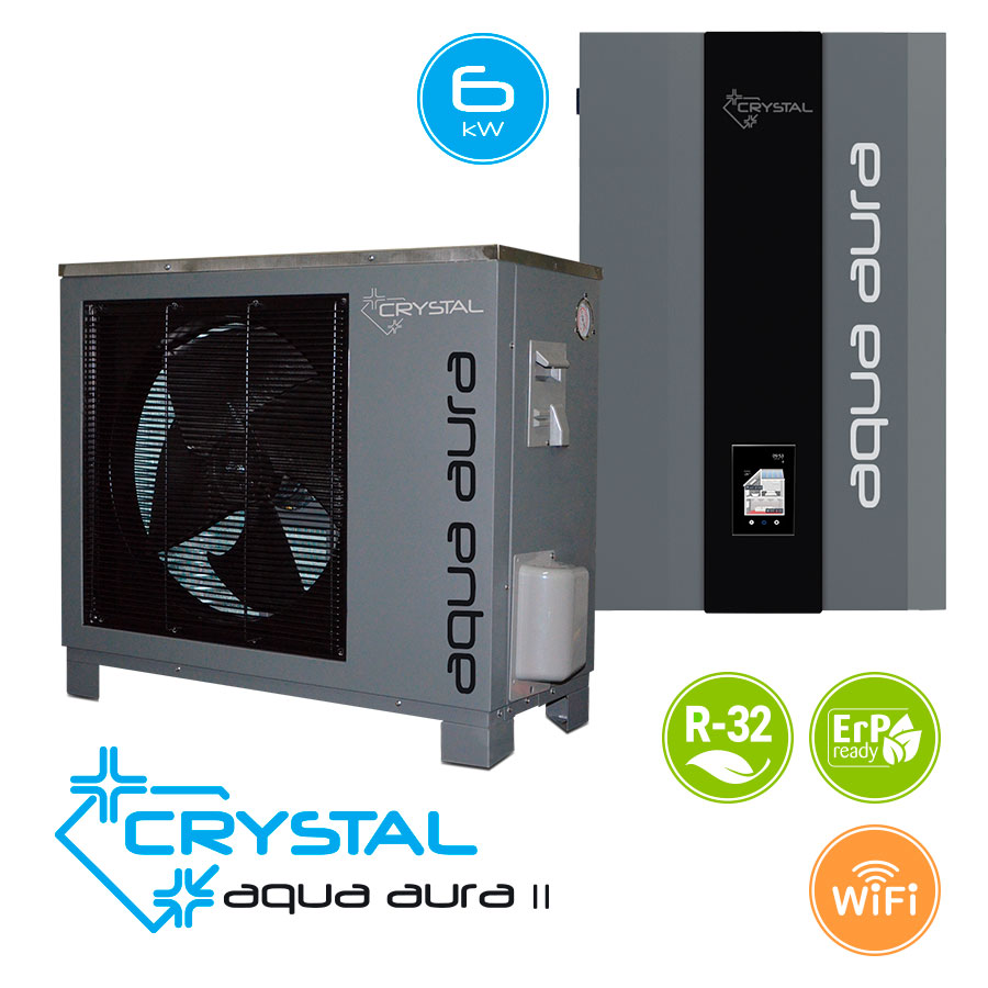 Инверторна термопомпа въздух-вода Crystal Aqua Aura II 6S